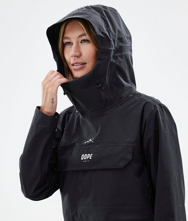 Women Dope Downpour W Outdoor Jackets Black | PYDIFNQ-69