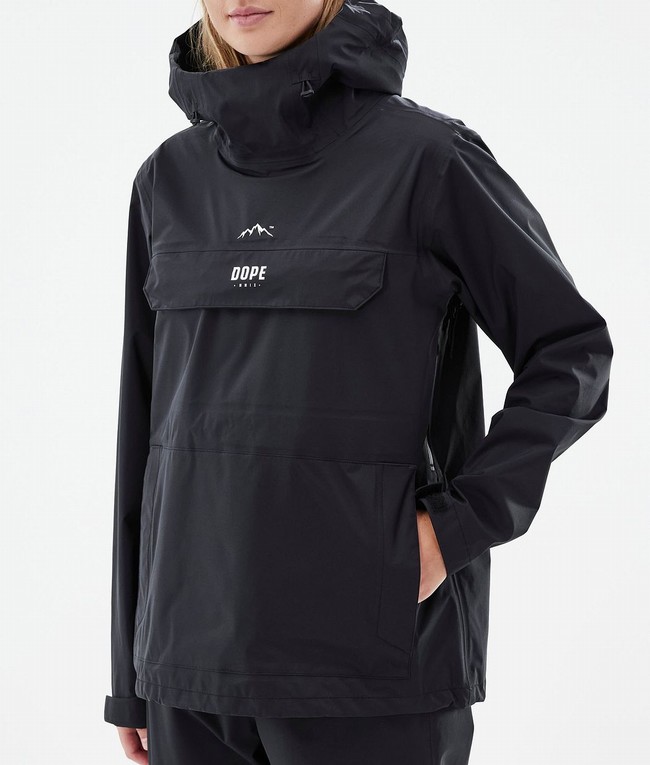 Women Dope Downpour W Outdoor Jackets Black | PYDIFNQ-69