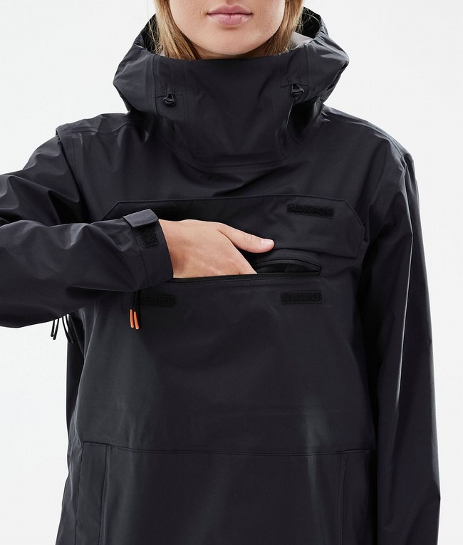 Women Dope Downpour W Outdoor Jackets Black | PYDIFNQ-69