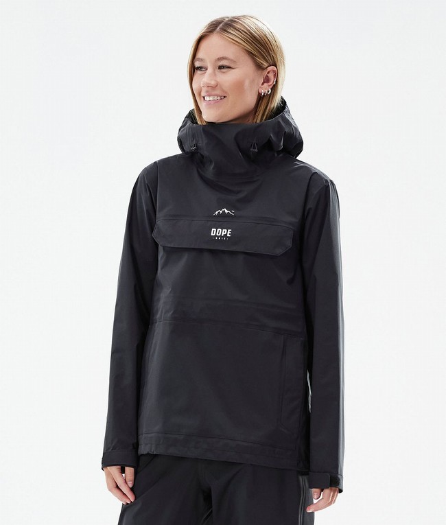 Women Dope Downpour W Outdoor Jackets Black | PYDIFNQ-69