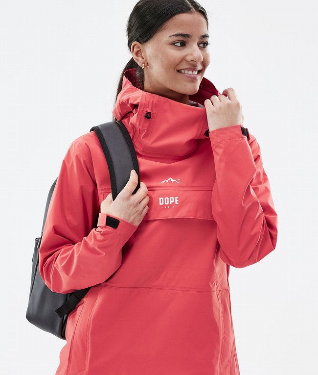 Women Dope Downpour W Outdoor Jackets Coral | NWALCED-67