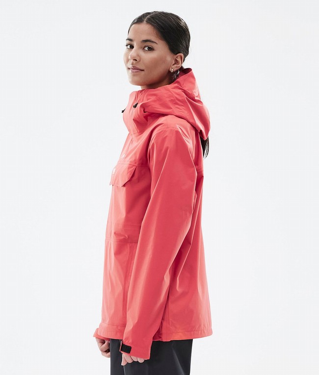 Women Dope Downpour W Outdoor Jackets Coral | NWALCED-67