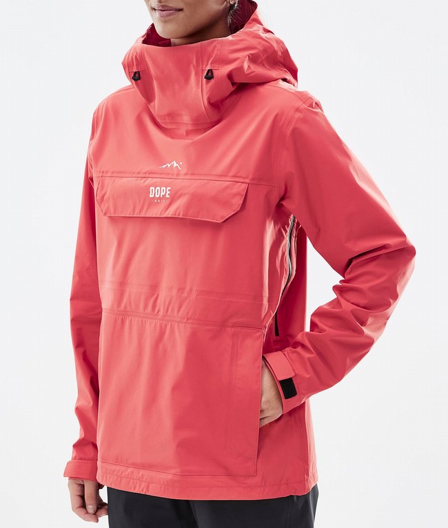 Women Dope Downpour W Outdoor Jackets Coral | NWALCED-67