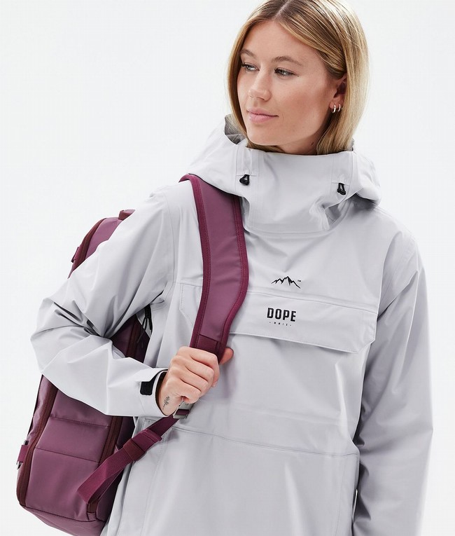 Women Dope Downpour W Outdoor Jackets Light Grey | LDGSEXV-63