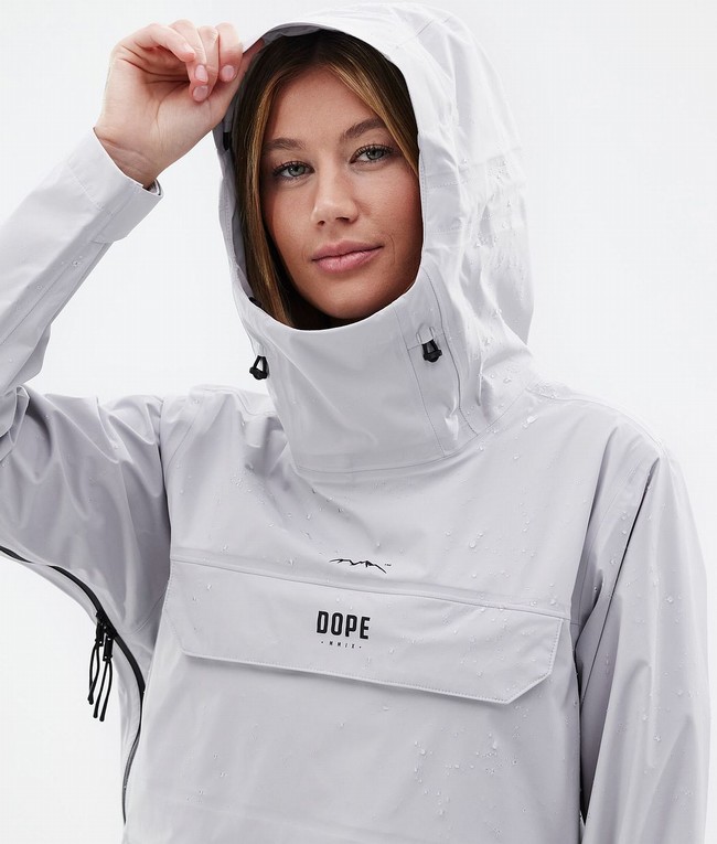 Women Dope Downpour W Outdoor Jackets Light Grey | LDGSEXV-63