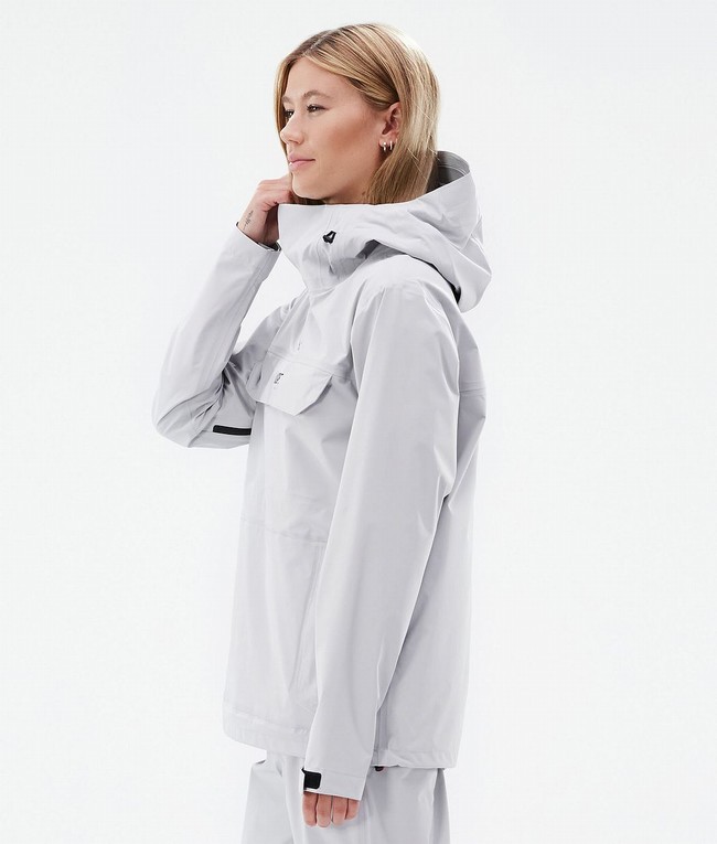 Women Dope Downpour W Outdoor Jackets Light Grey | LDGSEXV-63