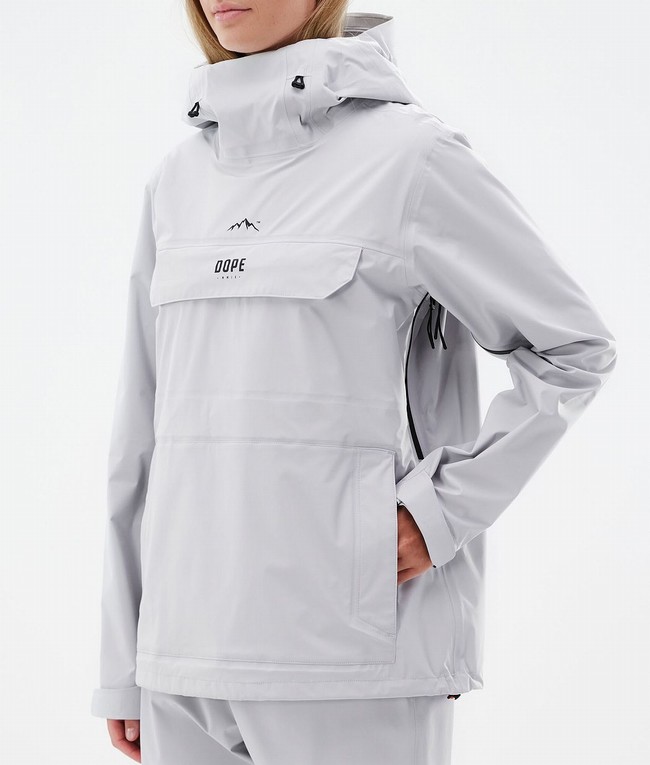 Women Dope Downpour W Outdoor Jackets Light Grey | LDGSEXV-63