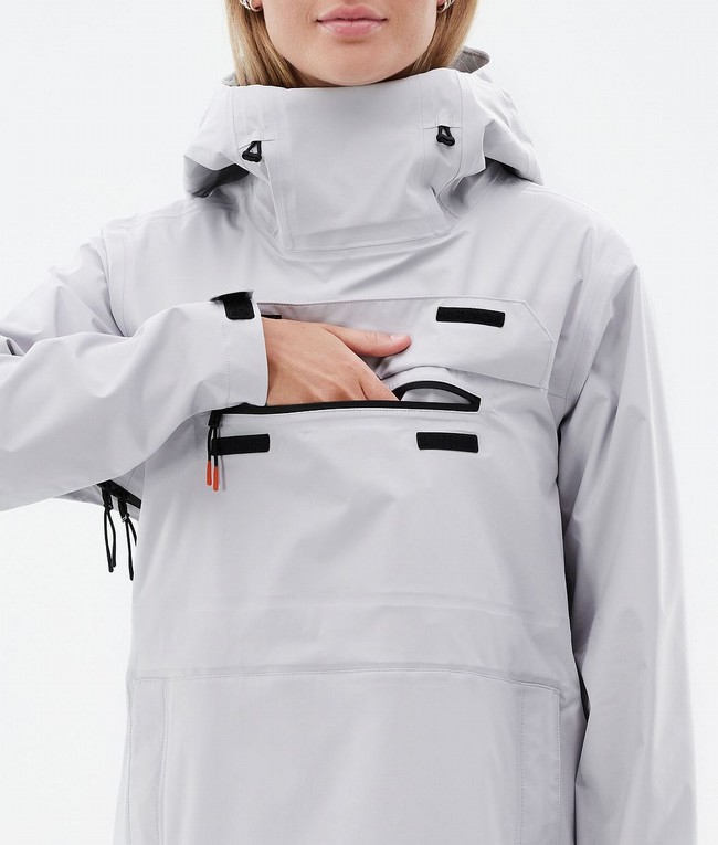 Women Dope Downpour W Outdoor Jackets Light Grey | LDGSEXV-63