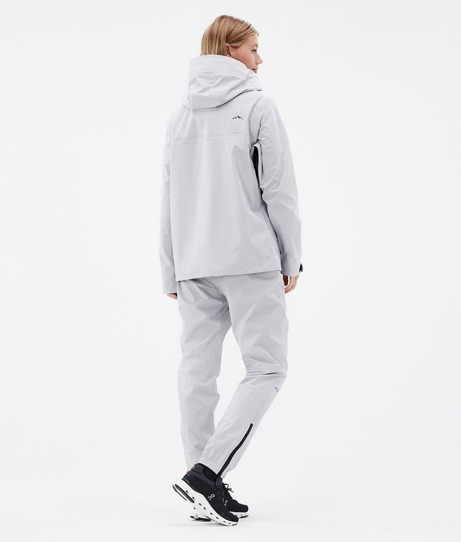 Women Dope Downpour W Outdoor Pants Light Grey | BJPQVXA-79