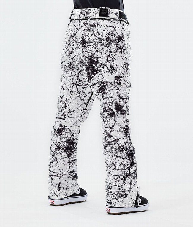 Women Dope Iconic W 2021 Snowboard Pants White / Black | BNVKXED-43