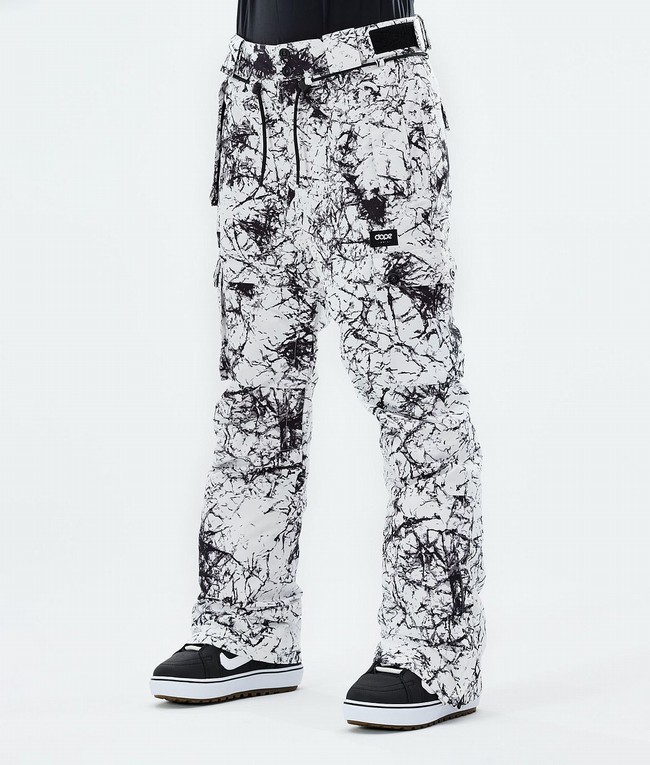 Women Dope Iconic W 2021 Snowboard Pants White / Black | BNVKXED-43