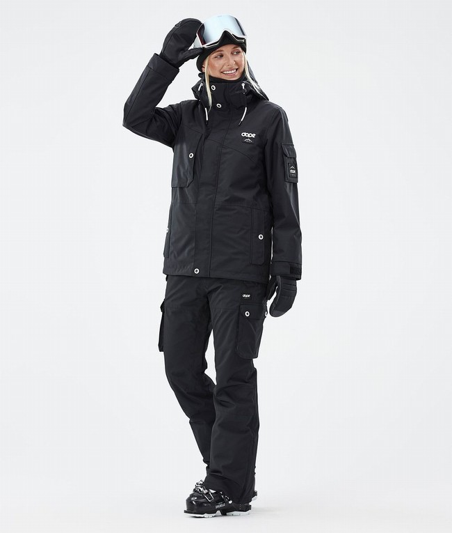 Women Dope Iconic W Ski Pants Black | TNMGQDL-05