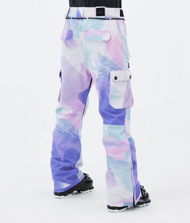 Women Dope Iconic W Ski Pants Blue / Pink | PJLYQNB-81