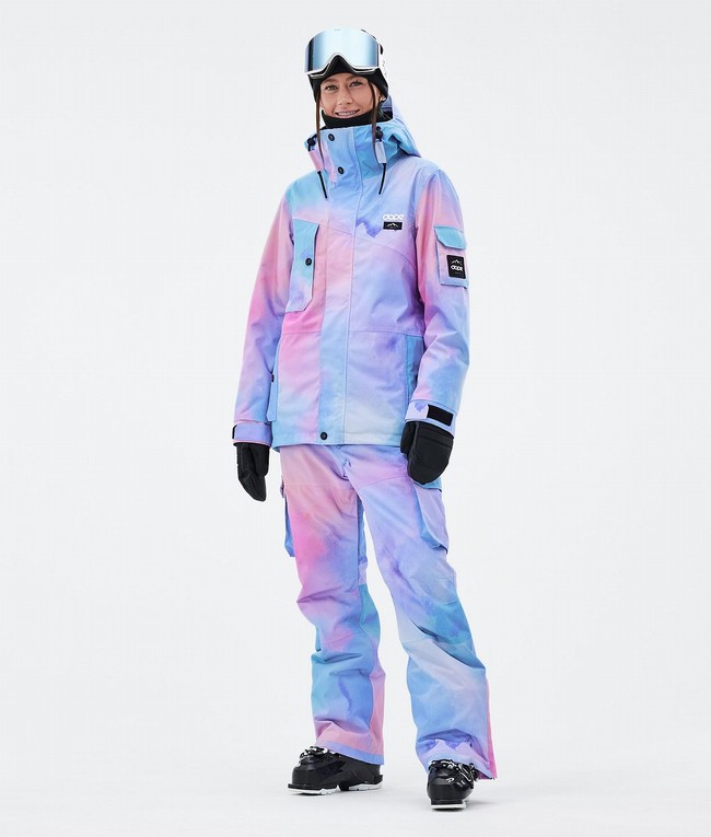 Women Dope Iconic W Ski Pants Blue / Pink | JBWXMGO-63