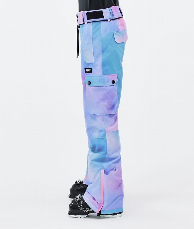 Women Dope Iconic W Ski Pants Blue / Pink | JBWXMGO-63