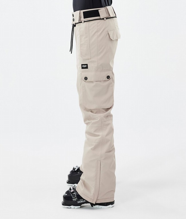 Women Dope Iconic W Ski Pants Brown | XUAQDCW-51