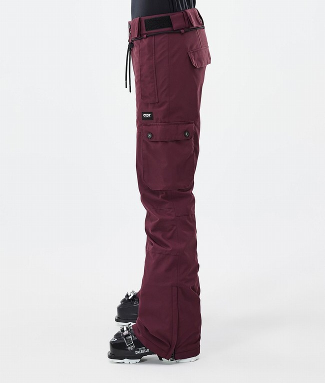 Women Dope Iconic W Ski Pants Burgundy | WHEFTXL-87