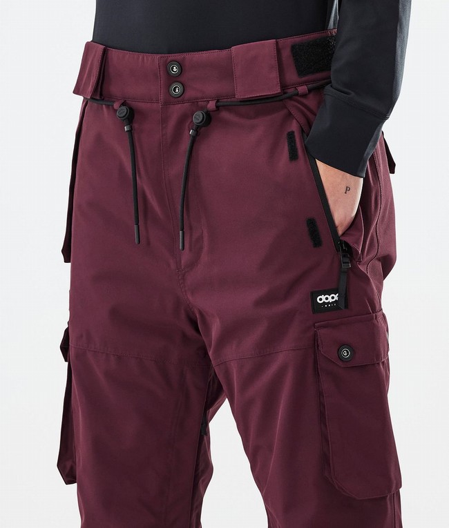 Women Dope Iconic W Ski Pants Burgundy | WHEFTXL-87