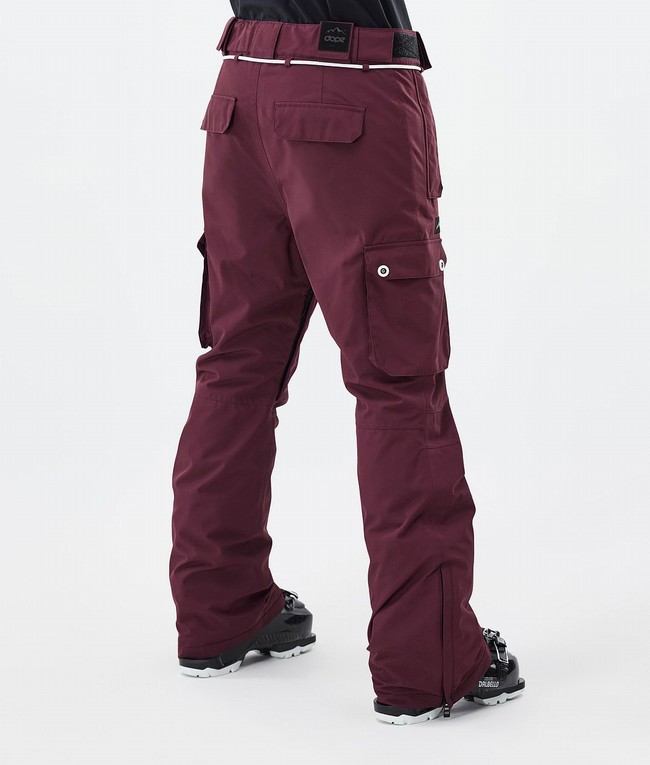 Women Dope Iconic W Ski Pants Burgundy | ZMLHPDX-63