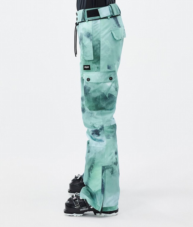 Women Dope Iconic W Ski Pants Green | GMKOLJY-10