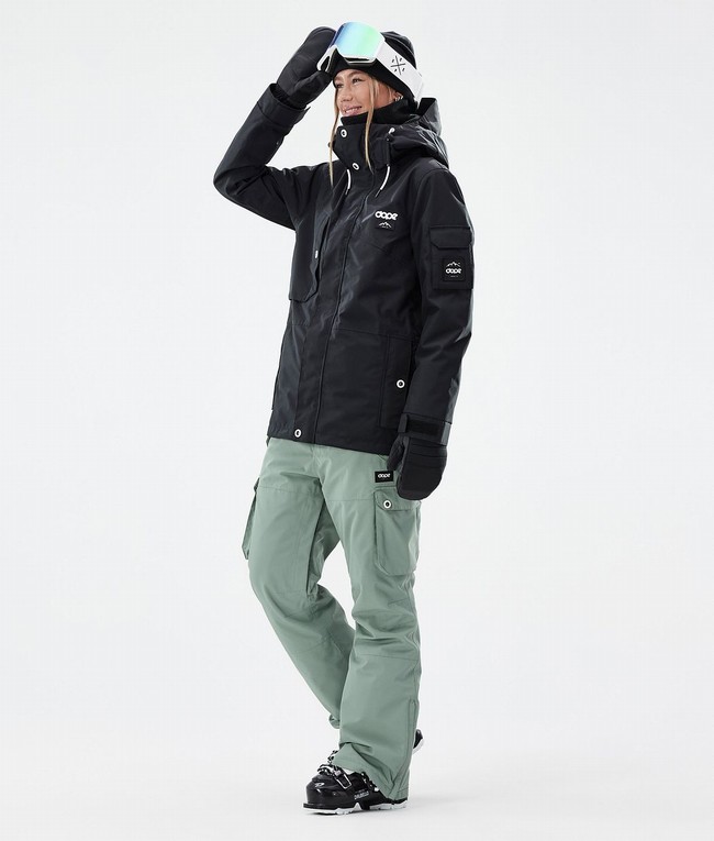 Women Dope Iconic W Ski Pants Green | MZBKXVU-20