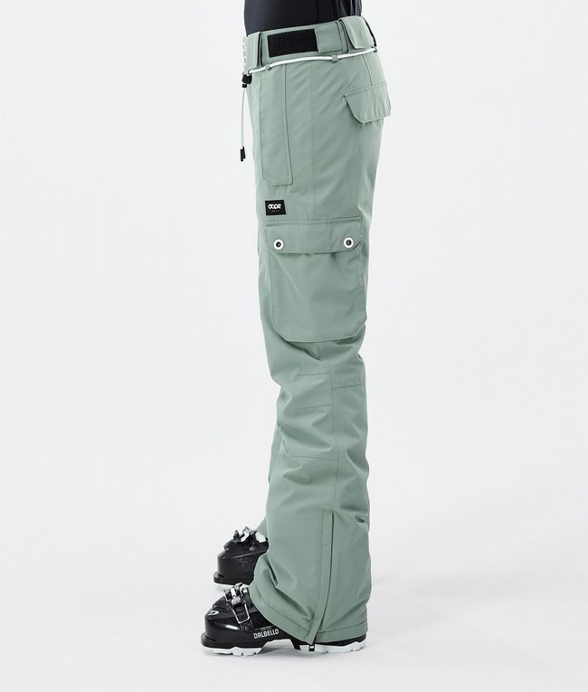 Women Dope Iconic W Ski Pants Green | MZBKXVU-20