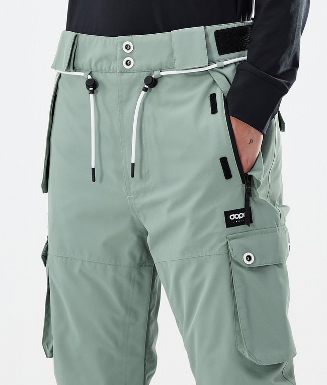 Women Dope Iconic W Ski Pants Green | MZBKXVU-20