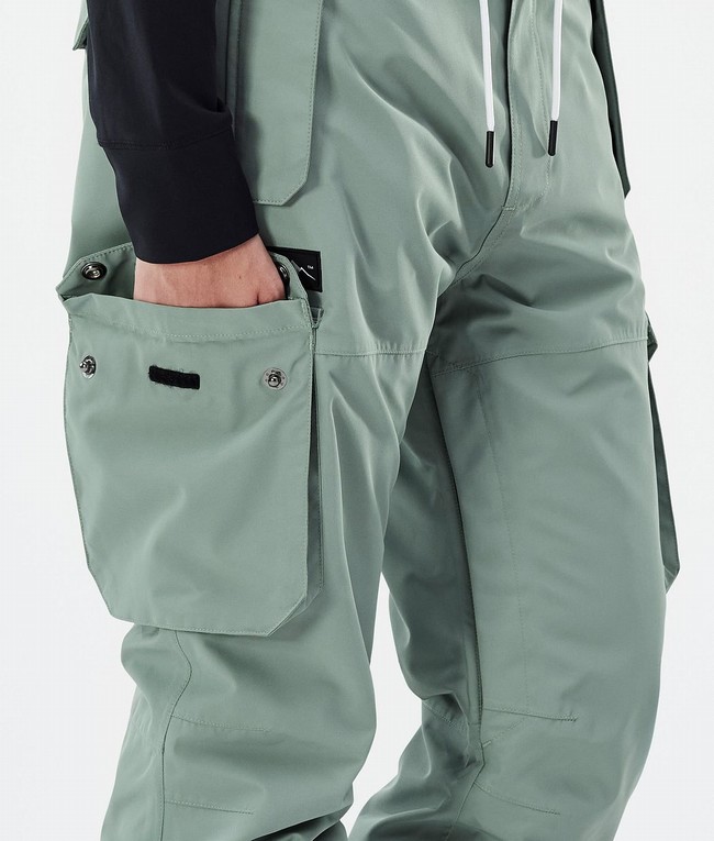 Women Dope Iconic W Ski Pants Green | MZBKXVU-20