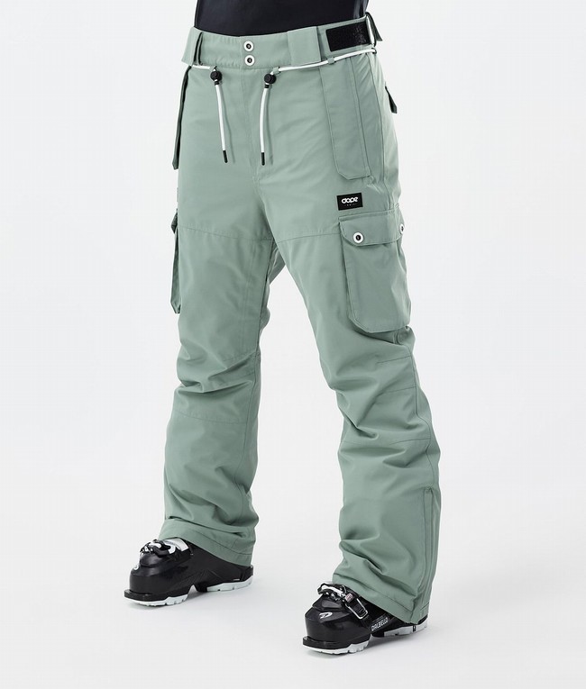 Women Dope Iconic W Ski Pants Green | MZBKXVU-20