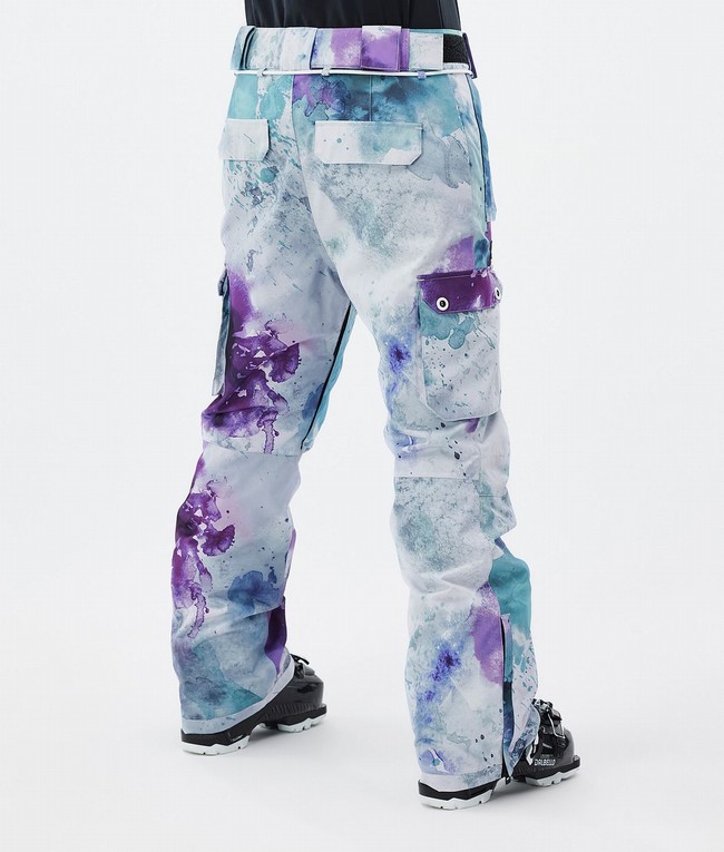 Women Dope Iconic W Ski Pants Green / Purple | KCBXVZQ-46