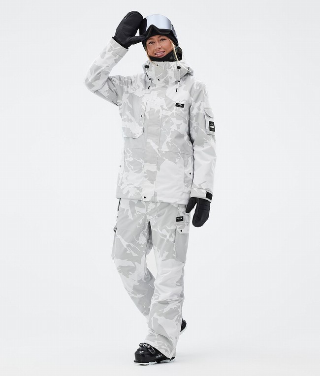 Women Dope Iconic W Ski Pants Grey / Camo | GHBCXRN-13