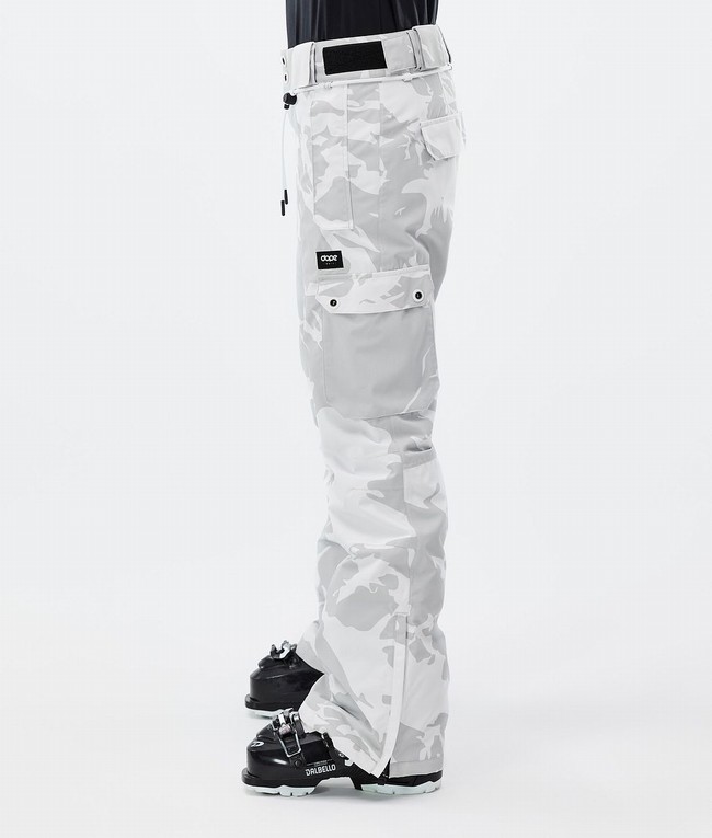 Women Dope Iconic W Ski Pants Grey / Camo | GHBCXRN-13