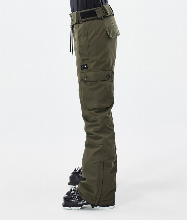 Women Dope Iconic W Ski Pants Olive / Green | KHBLXNO-06