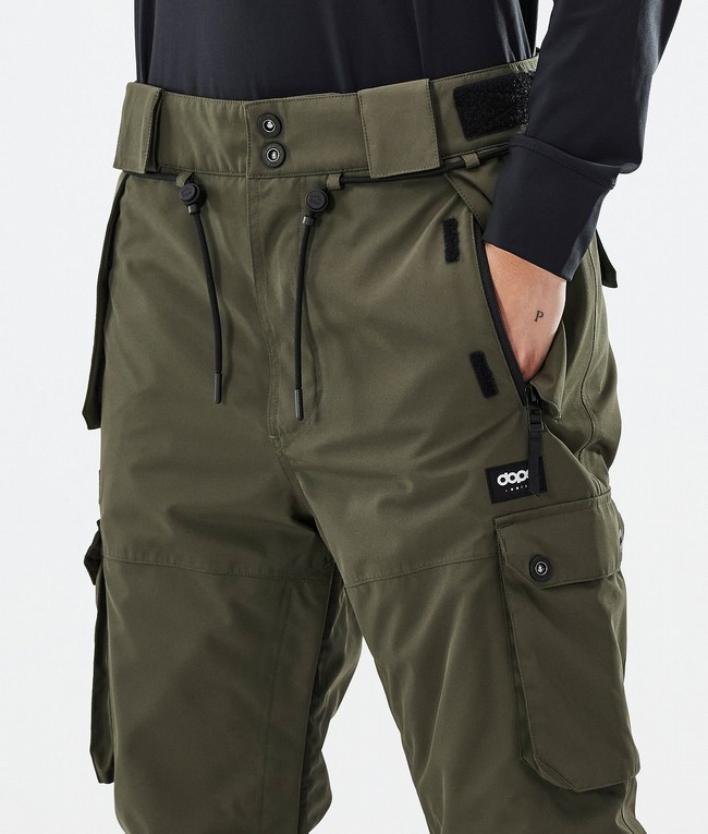 Women Dope Iconic W Ski Pants Olive / Green | KHBLXNO-06