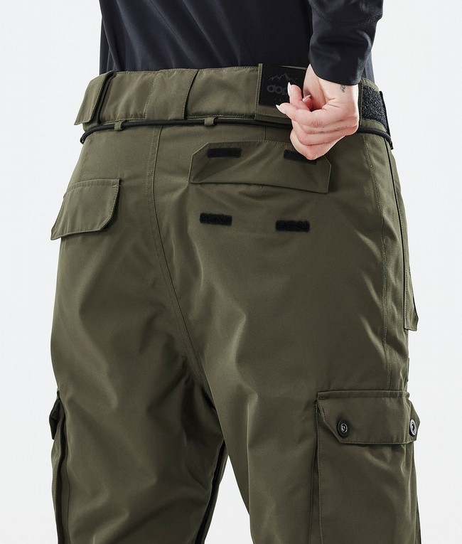 Women Dope Iconic W Ski Pants Olive / Green | KHBLXNO-06