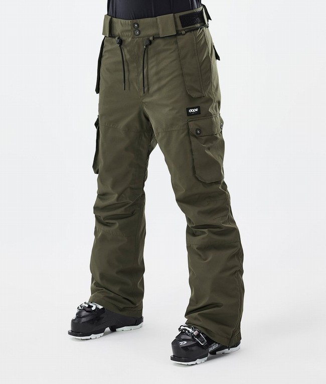 Women Dope Iconic W Ski Pants Olive / Green | KHBLXNO-06