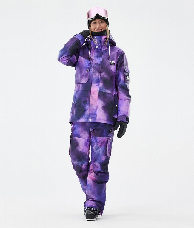 Women Dope Iconic W Ski Pants Purple | CKSZNFB-65