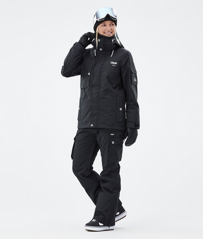 Women Dope Iconic W Snowboard Pants Black | RGSEFYJ-37