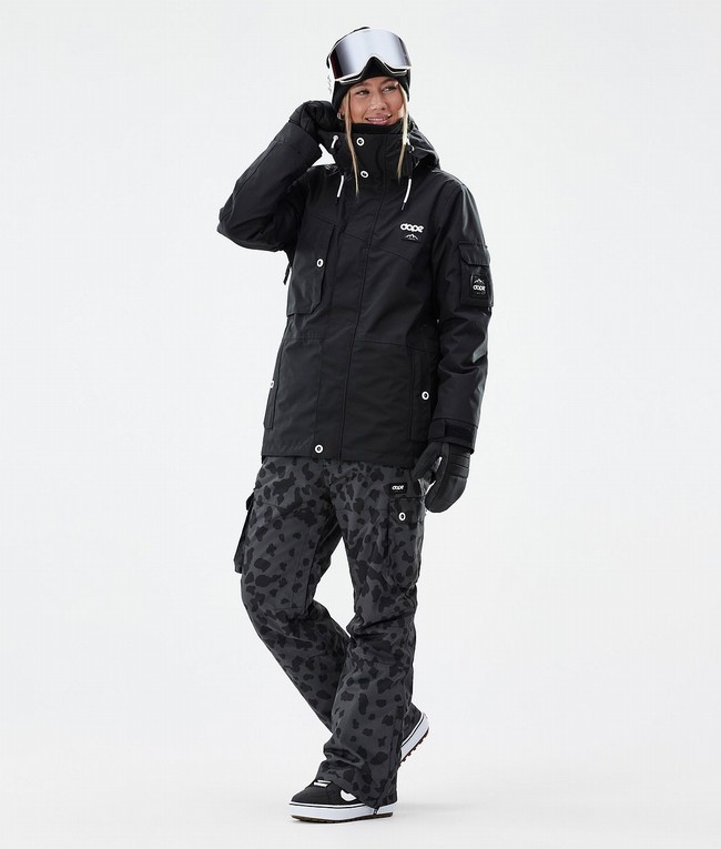 Women Dope Iconic W Snowboard Pants Black | SVBMEHA-64