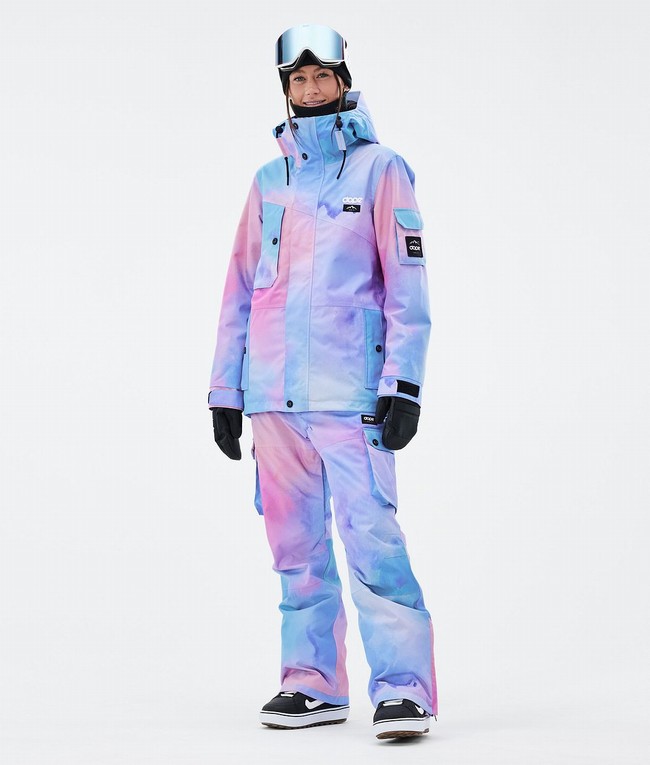 Women Dope Iconic W Snowboard Pants Blue / Pink | QOMHTXU-68