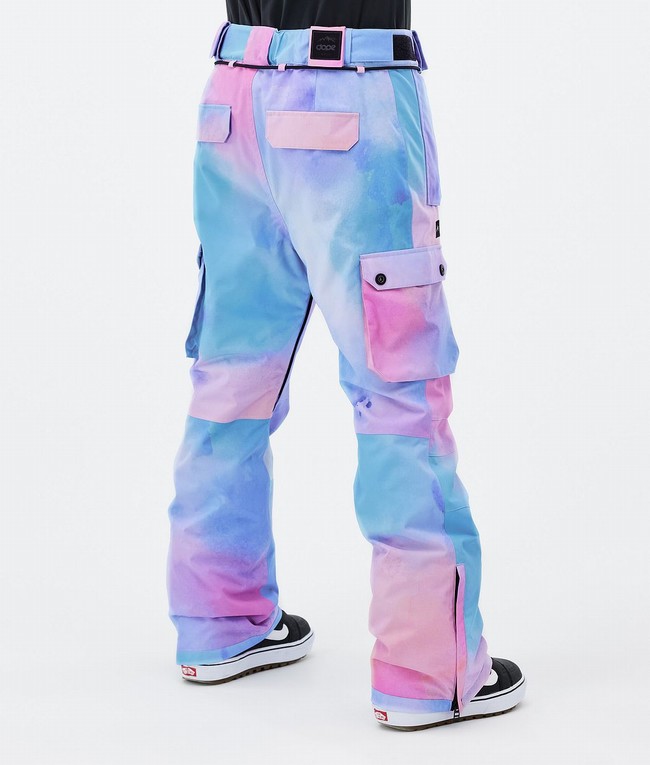 Women Dope Iconic W Snowboard Pants Blue / Pink | QOMHTXU-68