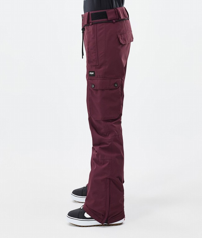 Women Dope Iconic W Snowboard Pants Burgundy | GPEIWSM-54