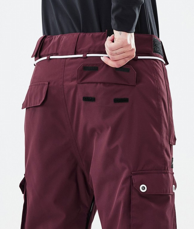 Women Dope Iconic W Snowboard Pants Burgundy | UMCGTQR-70