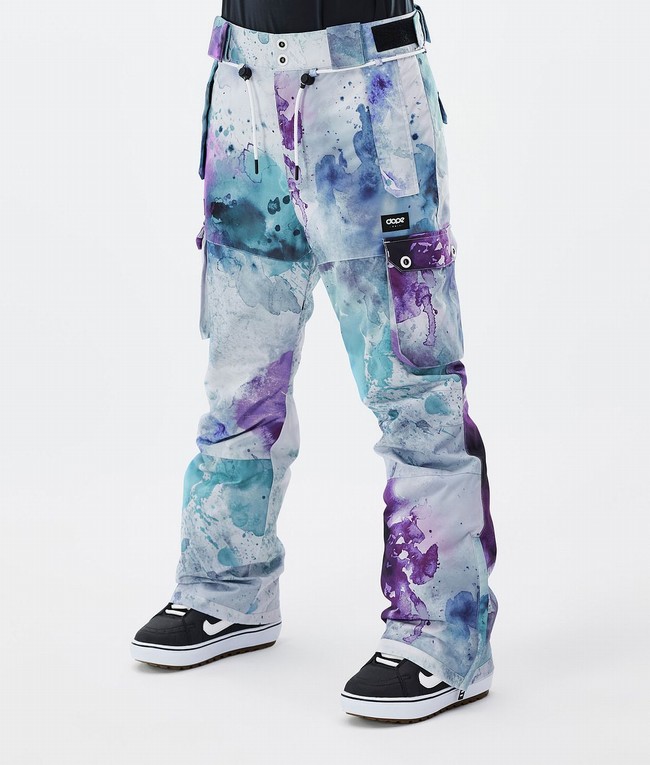 Women Dope Iconic W Snowboard Pants Green / Purple | JFOHYNT-74