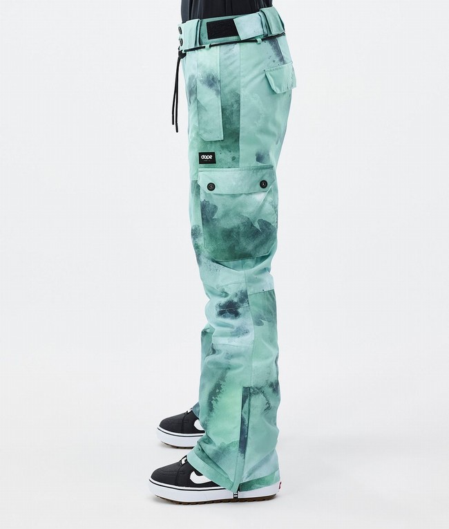 Women Dope Iconic W Snowboard Pants Green | VEFWZND-57