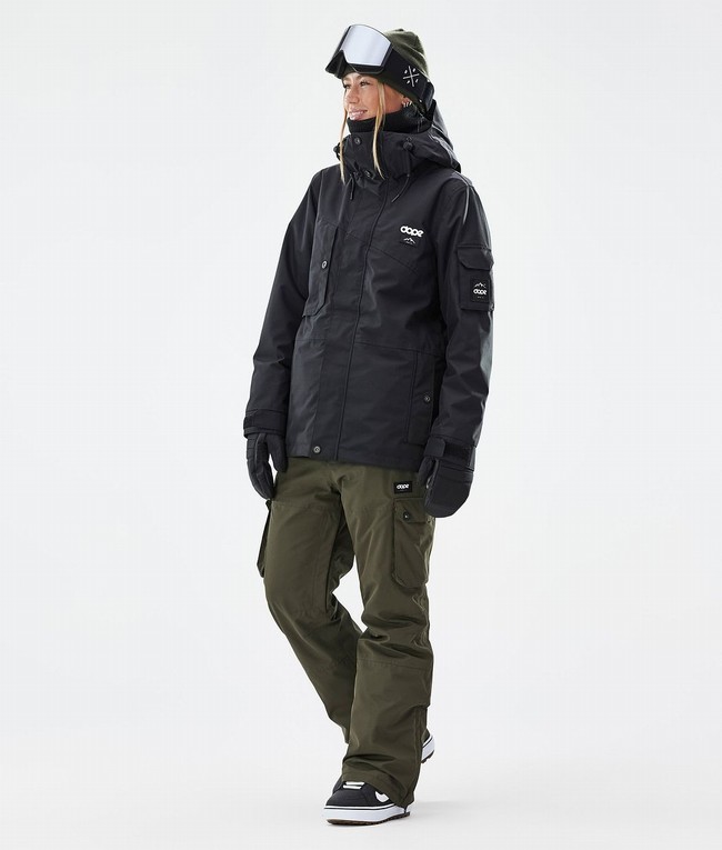 Women Dope Iconic W Snowboard Pants Olive / Green | MWTRFOL-27