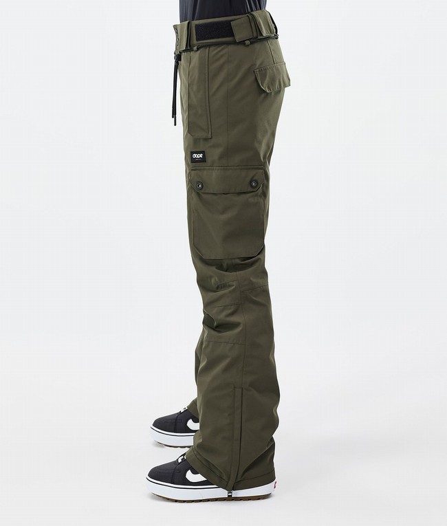 Women Dope Iconic W Snowboard Pants Olive / Green | MWTRFOL-27