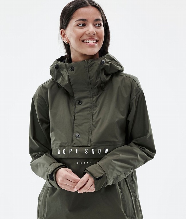 Women Dope Legacy Light W Outdoor Jackets Green | PLINQEK-90