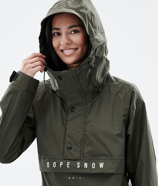 Women Dope Legacy Light W Outdoor Jackets Green | PLINQEK-90