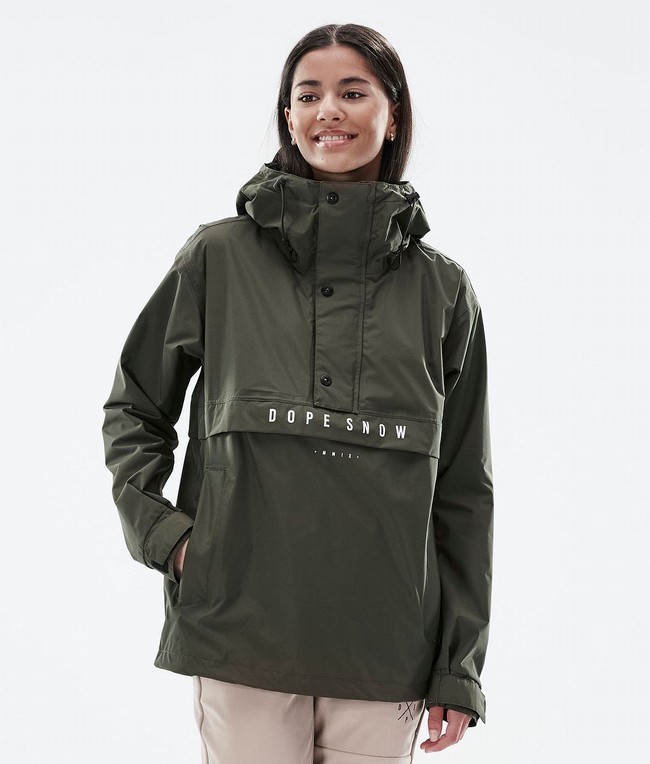 Women Dope Legacy Light W Outdoor Jackets Green | PLINQEK-90